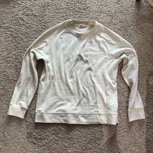 Faherty Cream Crewneck Sweater Relaxed Fit